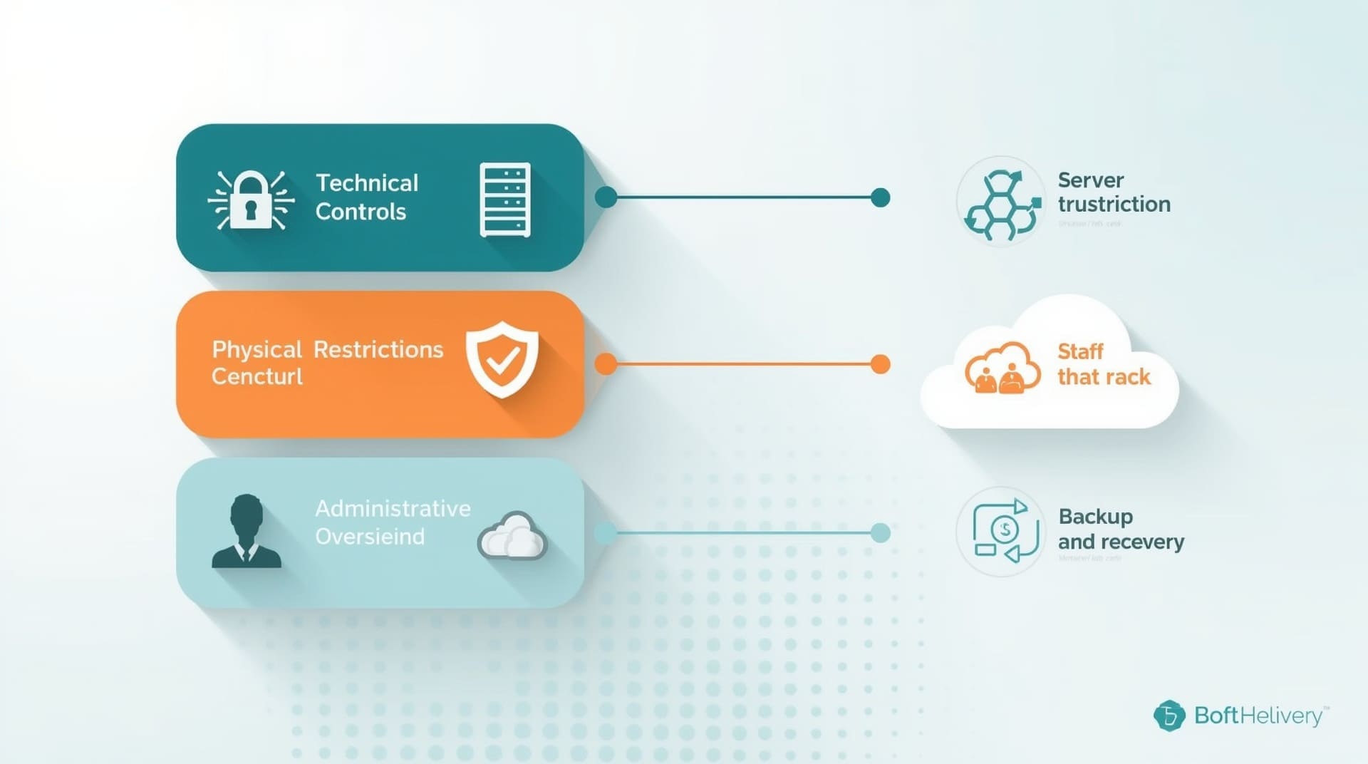 HIPAA compliance framework layers for dental office IT security and data protection