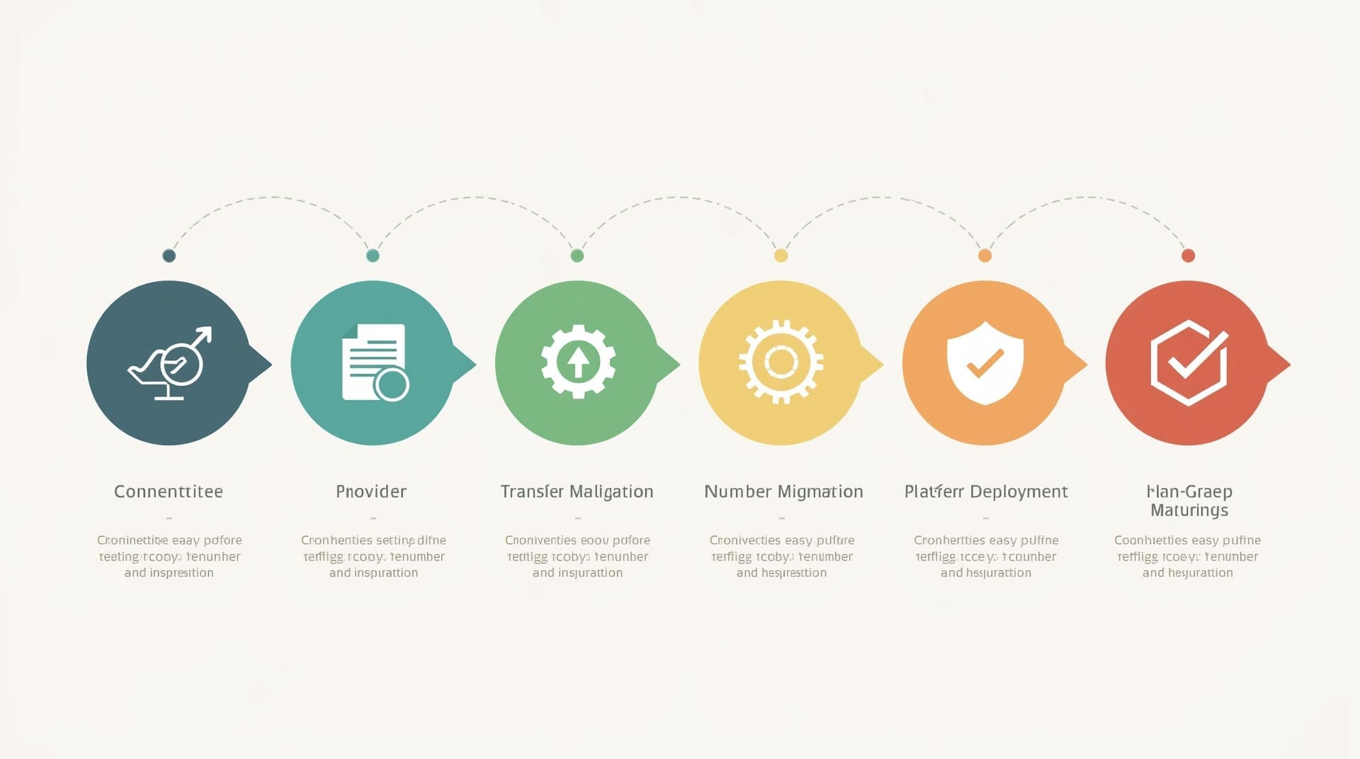 Step by step infographic illustrating the cloud phone system setup process flow